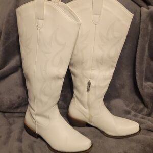 White Western Womens Cowboy Boots